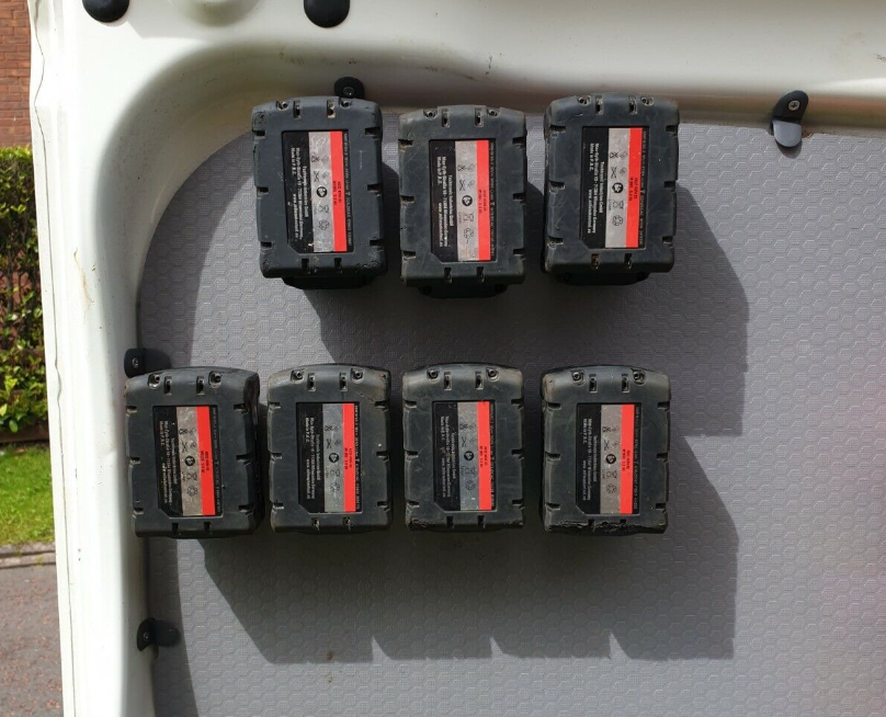 Milwaukee Batteries in Van