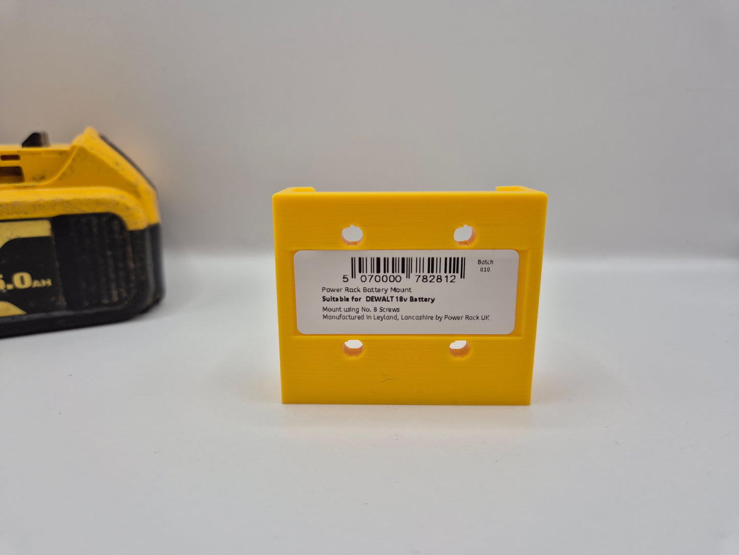 Power Rack Slide Battery Mount for DeWalt XR 18v Batteries